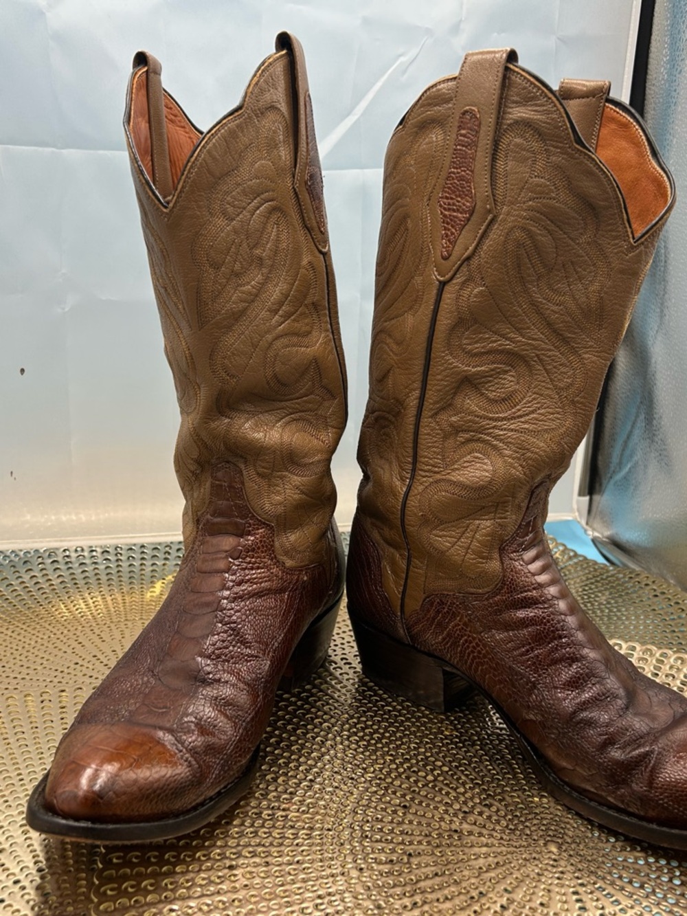 El Dorado women 10 exotic print handmade cowgirl boots